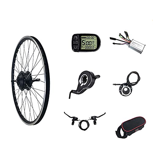 ZYXU Electric Bicycle Conversion Kit 24V250W 16" 20" 24" 26" 27.5" 28" 29" 700C Rear Drive Spinning Motor E-Bike Cycling Hub Motor with LCD5 Display,700c