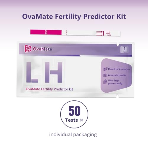 Image of AssuTest Ovulation Test Strips, 50-Pack | Fertility Tests, Powered by OvaMate Ovulation Calculator APP, iOS & Android Compatible, Accurately Track Ovulation