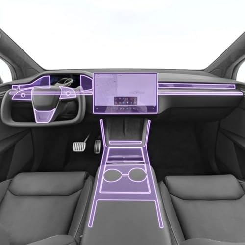 Auto-interieur beschermfolie TPU transparant zelfklevend Lakfolie Krasbestendig hermonteren Voor Tesla Model X 2016-2023.