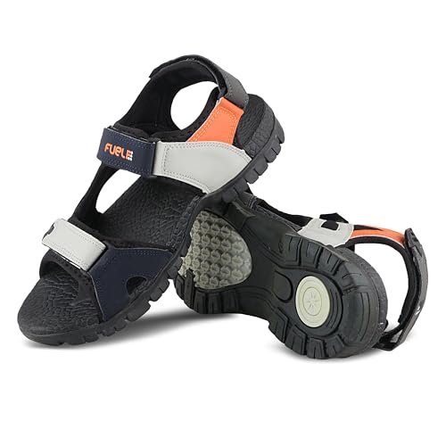 Image of FUEL Sandals & Floaters for Mens & Boys Comfortable & Lightweight Dailywear, Anti-Skid Flexible & Breathable for Running, Walking Stylish Casual Sandal for Outdoor Footwear For Gents (Rambo-01)