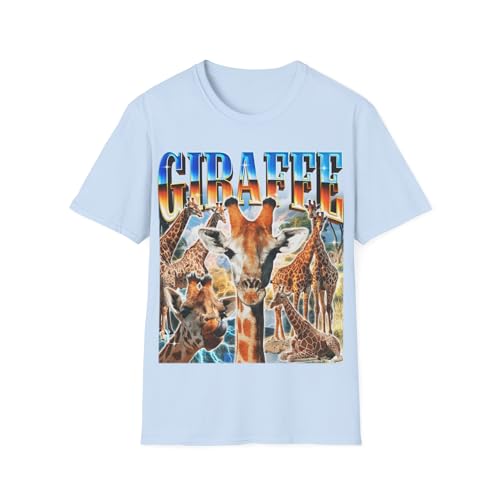 T-shirt girafe bootleg wildlife lover funny cute graphic shirt