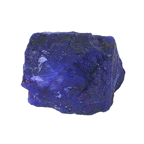 REAL-GEMS 1425 Ct Natural Blue Sapphire Raw Healing Crystal Loose Gemstone for Jewelry Making home decor Stone for Craft and Display
