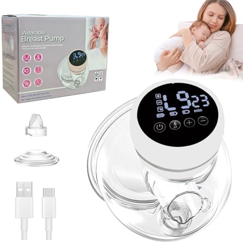2 In 1 Vestível de Tirar Leite，Bomba de Tirar Leite Elétrica, 3 M...