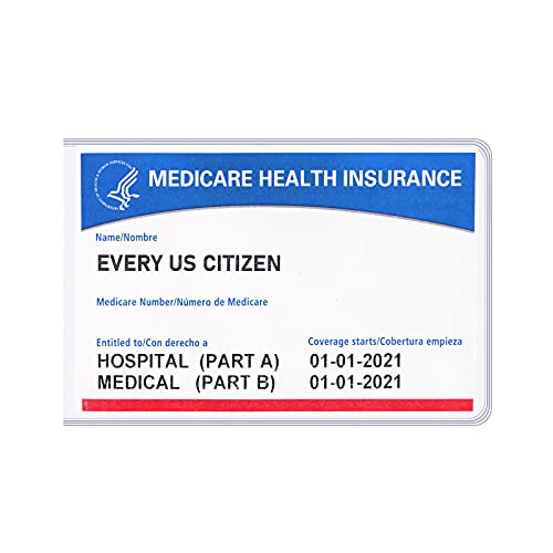 60 Pieces Medicare Card Holder Protector Clear Pvc Waterproof Medical Card Protector Sleeves Id Card Plastic Protective Sleeves For Health Card Credit Card Business Card Social Security Card #TOP1