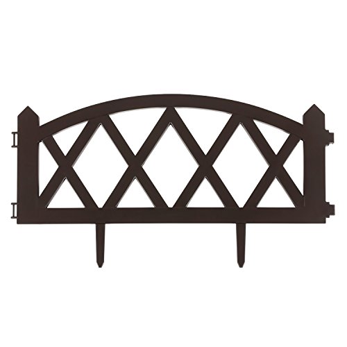 2,3 m Gartenzaun Zierzaun braun Jägerzaun h-32 cm Zaun Schmuckzaun Beetumrandung