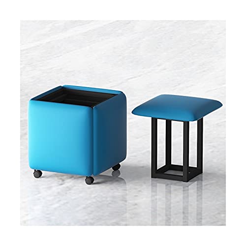 Gdming 5 In 1 Nesting Ottoman Square Stackable Bench Stool, Cube Pu Combination Sofa Seat Chair, Foot Stool With Wheels For Living Room Restaurant Dining Outdoor Garden #TOP29