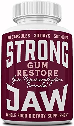 Strong Jaw Gum Restore Supplement — Supports Receding Gums, Gum Swelling, Oral Health & Gum Resilience with Cartilage, Liver, Thymus, Vitamin D3 & Magnesium — The Ancestral Path to Gum Health