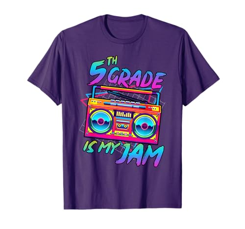 5th Grade Is My Jam First Day Of School Funny Retro Teacher T-Shirt