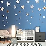 Removable Acrylic Mirror Setting Wall Sticker Decal for Home Living Room Bedroom Decor (Style 7, 32 Pieces)