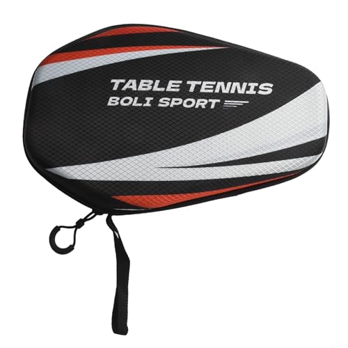 Funda rígida para raqueta de tenis de mesa de EVA, bolsa de almacenamiento de paleta impermeable con banda elástica para 2 o 1 bate y pelotas, funda de transporte deportiva portátil (modelo PB005-A)