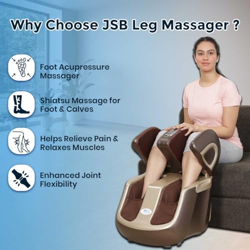 Image of JSB HF32 Shiatsu Leg Foot Massager with Airbag Massage, Foot Roller, Heat & Reflexology