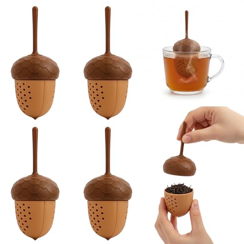 4 Stück Tee Infuser, Teeei Für Losen Tee, Teeblatt Sieb Aus Silikon Tee Ei Teesieb Für Tasse Teekugel Teefilter Tee Ei Sieb Siebkugel, Ideal Für Die Meisten Tee Kannen Und Tee Tassen