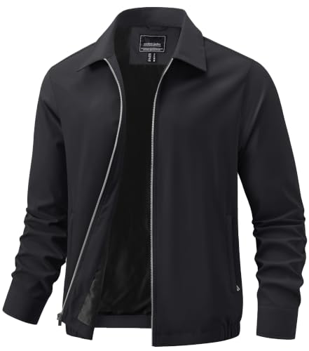 Cotrasen Men's Jacket Windbreaker Golf Business Work Coat for Fall Winter