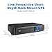 Tripp Lite SMART1500LCD 1500VA Rack Mount UPS Battery Backup, 900W, 8 Outlets, PWM Sine Wave, Short Depth 2U Rackmount UPS, AVR, LCD Screen