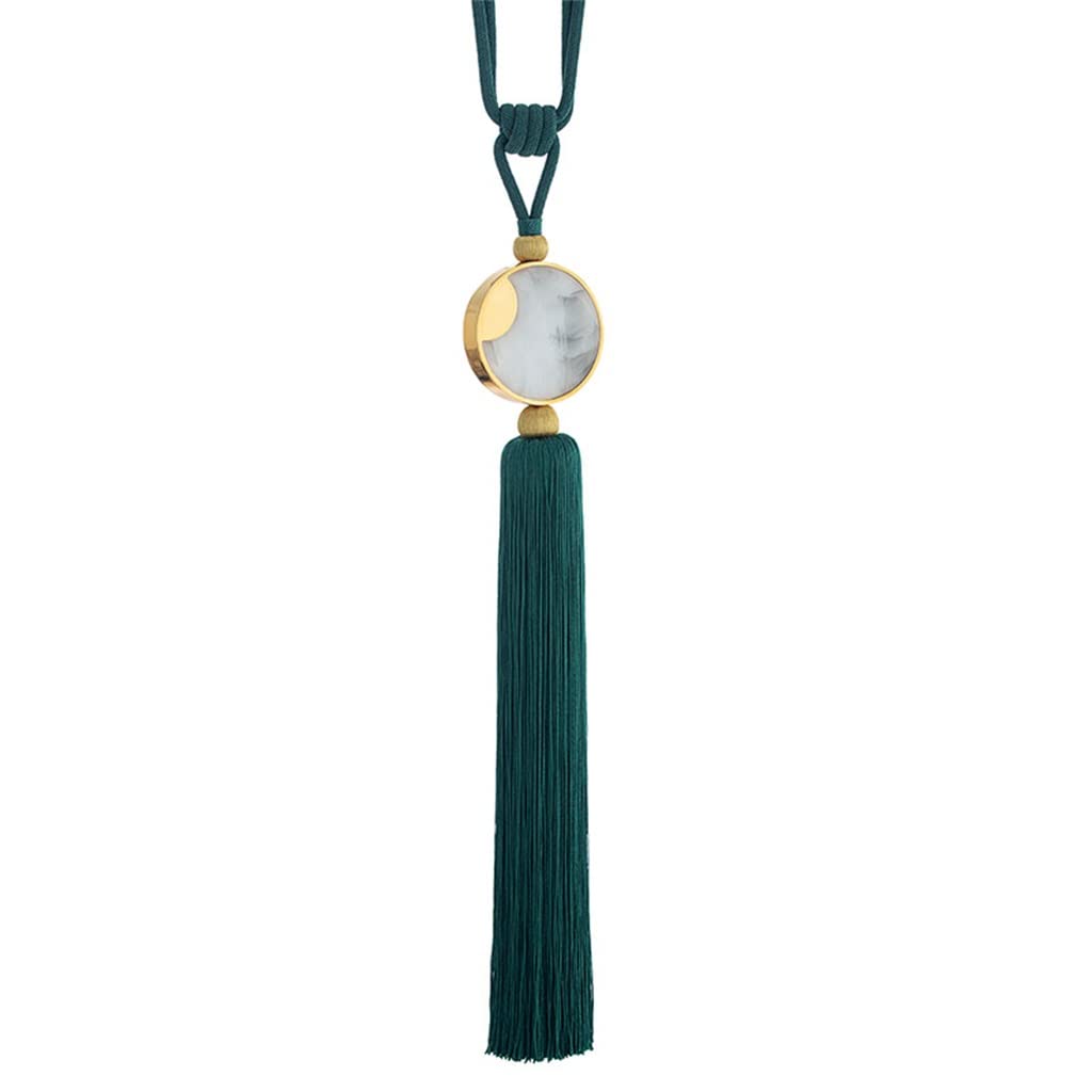 Générique Encre Nouvelle Sangle de Rideau de Style Chinois Corde à Suspendre Pompon Grande Boucle de Rideau en Forme de Pointe (Couleur : Gris, Taille (Vert comme Le Montre l'image)