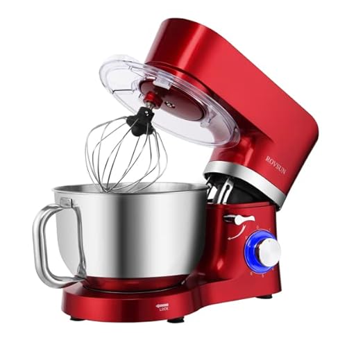 Stand Mixers for Baking Kitchen Aid RS-1503 Chef Machine 5.5L 1500W Mixing Pot With Handle Red Spray Paint