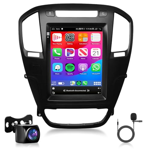 【8 Núcleo 4+64G】 Hodozzy Carplay Radio Coche para Opel Insignia 2008-2013/Buick Regal 2008-2013, 9.7 Pulgadas Autorradio Android con Pantalla Táctil/DSP/GPS/RDS/FM/Bluetooth/USB/WiFi
