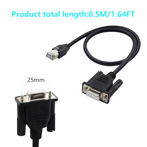 LANMINGLEL RJ45 to DB9 Cable RJ45 Male to DB9 9-Pin Female RS232 Serial Port Cat5 Ethernet LAN Console Cable RJ45 to RS232 Networking Devices Console Cable for Routers, Switches 0.5M by LANMINGLEL - Image 5