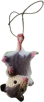 Possum Car Charm, 2D Acrylic Flat Possum Car Pendant Ornament Piece Rearview Mirror Accessory Swinging Ornament Hanging Pendant Accessories for Cool Dashboard DecorationsA