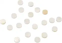 Marcador de posição de guitarra embutido pontos de escala profissional feito em escala branca para guitarra baixo ukulele bandolim banjo 20 peças (5 mm / 0,2 pol.)