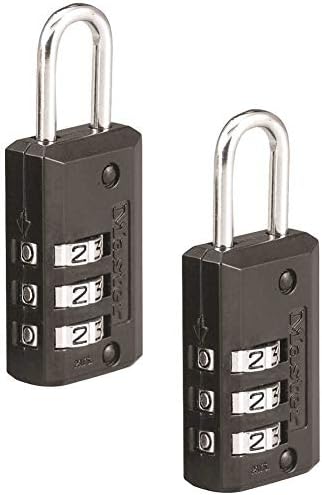 Miniatura 2 de Master Lock Black Set Your Own Combinación de candado de equipaje, candado combinado personalizado para maletas para bolsas de viaje o mochilas,