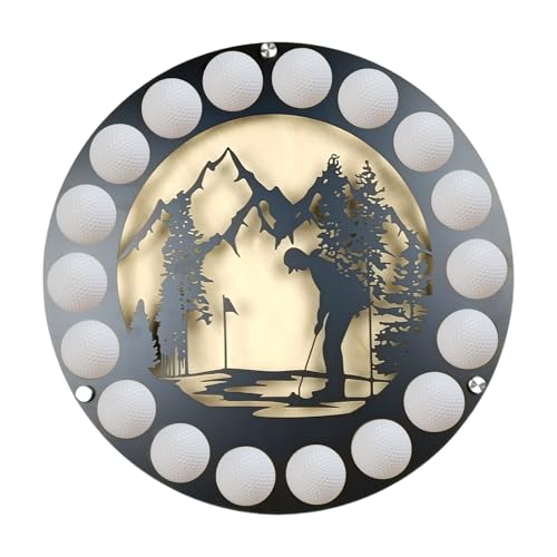 Étagère murale pour balles de golf support bois pour salon