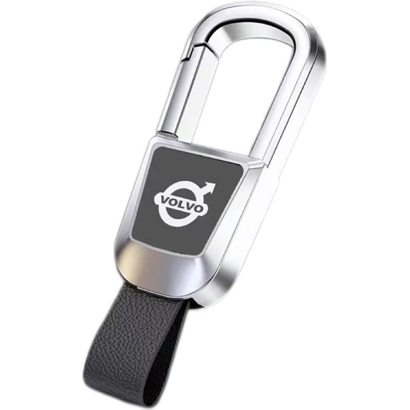 Porte-clés Voiture pour Vo-lvo XC40, Anneau Porte-Clés Détachable Anti-perte Lanière Cordelette Organisateur Pendentif Alliage Zinc,Silver