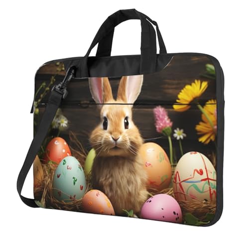 Bolsa Tote para Portátil Huevo de Pascua con Conejo miniatura 1