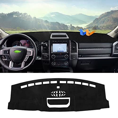 Image of Autorder Dashboard Cover Mat for 2021-2025 2026 Ford F150 F-150 Accessories Dash Cover Flannel Dash Mat Sunshade Glare UV Rays Protector (Only fit for 8-inch Touchscreen)
