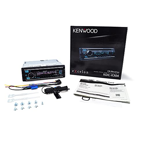 Kenwood Kdc-X304 Excelon Cd Car Stereo Receiver W/Bluetooth Hands Free Calling, Am/Fm Radio, Usb, Amazon Alexa Built Ready, Variable Color Illumination #TOP3
