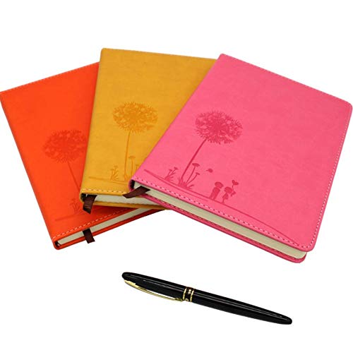 Wonfoucs Notepad Business Notebook A5 Tagebuch Büro Briefpapier Löwenzahn einfache Business Meeting Notebook Cover