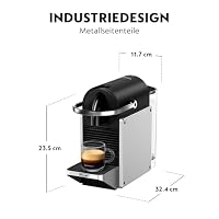 NESPRESSO DE’LONGHI Pixie Silber Original Kapselmaschine | 25 Sek. Aufheizzeit | 2 Tassengrößen | kompaktes Design | automatische Abschaltung | 19 Bar Druck | Kaffeemaschine EN127.S – Ansicht 4