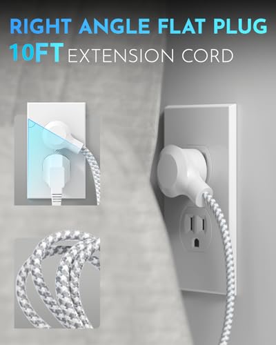 Image of mifaso 10ft Travel Essentials - 3Ft Power Strip with USB, Compact Flat Plug Extension 4 USB Ports, Non Surge Cruise Must Haves, Cruise Ship Essentials, Dorm Room, Apartment Essentials (Dock - 06)