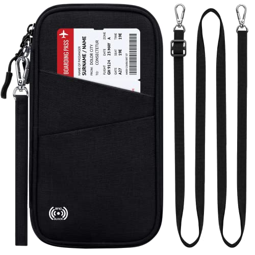 LUROON Reisepass Tasche Familie Reiseorganizer mit RFID Blocker Herren Damen...