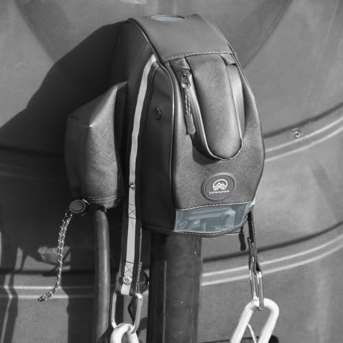 Image of Clever Cover for Bulldog Jack Custom Electric Tongue Jack Cover for Trailer, RV, Camper, Chains Holder, Plug Protector, Sun and Waterproof (Bulldog Jack Cover)