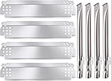 Criditpid Grill Replacement Parts for Nexgrill 4 Burner 720-0830H, Nexgrill 720-0888, 720-0888N, Grill Burners and Heat Shield Plates for Nexgrill 720-0783E Replacement Parts, 720-0830H Nexgrill Parts