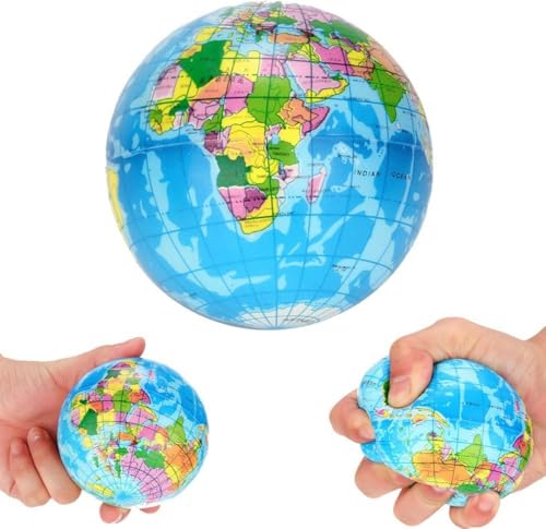 Blue World Map Globe Ball