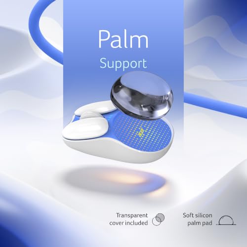 Image of Acer ErgoSoft Wireless Mouse | 2.4GHz + Dual Bluetooth 5.0 | Detachable Silicone Palm Rest & Clear Cover | 3-Level 1600 DPI | 7-Color Breathing Light | Rechargeable 400mAh Battery