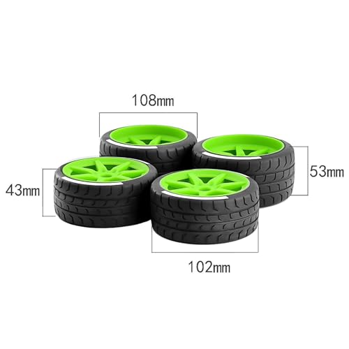 Pneus télécommandés 17mm pour modèle GT 4 pièces de roue - 3