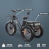 COMFYGO Forte Electric Bike, Electric Tricycle for Adults, Motor Ebikes, 3 Wheel Bicicleta Electrica para Adultos, 18AH Up to 72 Miles Per Charge #3