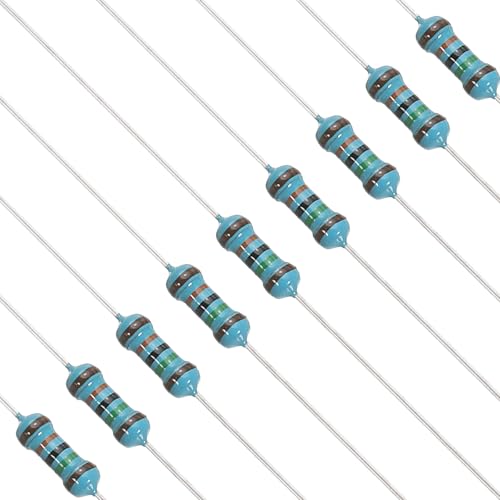 PATIKIL 200K Ohm Resistor, 120Pcs 1-4W(0.25Watt) Metal Film Fixed Resistor Kit 1% Tolerance Multiple Values of Resistance Optional for DIY Electronics Projects Computer TV Circuit Board