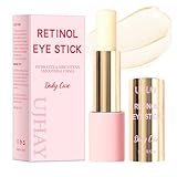UJhay Retinol Eye Stick, Anti-Aging Eye Cream for Wrinkles, Dark Circles, Puffiness & Bags Under Eyes, All-in-one Multi Eye Balm with Caffeine, Vitamin C, Hydrating & Firming Skin