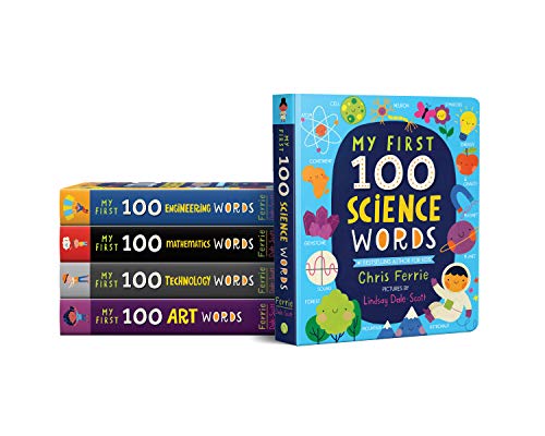 Image of My First 100 STEAM Words Book Set from Baby University: Introduce Babies and Toddlers to Science, Technology, Engineering, Mathematics, Art and More! (My First STEAM Words)