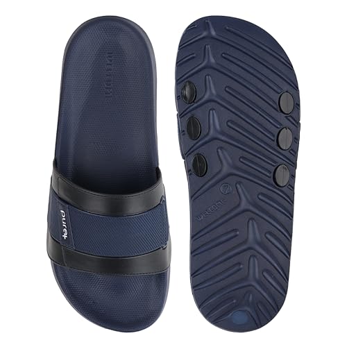 Image of URJO PURE-51 Men's Sliders /Slippers Lightweight Super Flexible Arch Support Durable Anti Skid & Stylish Dailywear Sliders /Slippers for Men (URJO by Welcome)