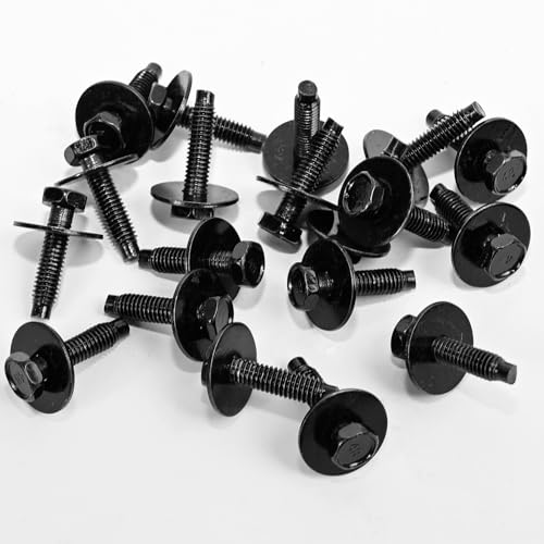 Image of 20pcs M6-1.0 Hex Head Sems Body Bolts with for Bumper Fender Splash | Shield Under Cover Hood M6 Bolt M6x1.0