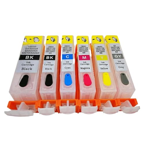 Cartouche d'encre PGI 225 CLI 226 compatible MG8220 IX6520 IP4820 MG5320 MX892 EMPTY-6PCS