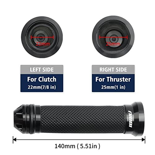 Image of NIBBI Throttle Assembly Set, 7 /8'' Grips 22mm Twist Throttle with Cable, Fit for Scooter GY6 Moped ATV