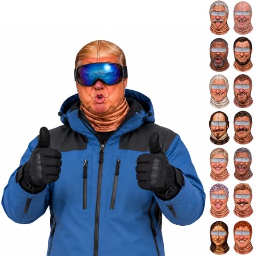 XINJUJILYLYM Funny Ski Mask,Funny Ski Mask for Men Women 2026 Winter Hilarious Realistic Old Man Full Face Covers Party Outdoor Costumes,#Beige1,One Size - image 1