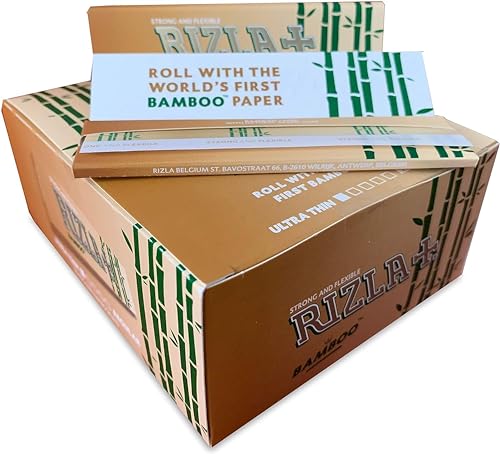 Rizla Papel de liar de bambú tamaño king, caja completa de 50 folletos