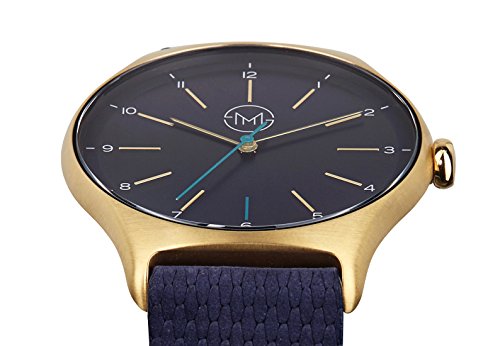 Slim Made One 10 - Elegant Thin Unisex Watch In Gold/Blue #TOP1